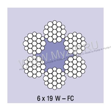6х19W-FC d=10,0 1770 N/mm2