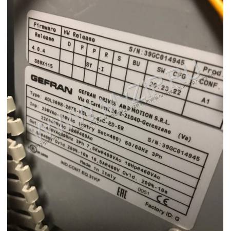 ADL300B-2075-KBL-F-4-C-ED-ER, 10701865 / 6F09-20-00228